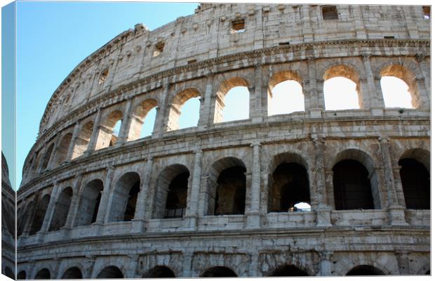 Amazing Coloseum in Rome Italy Canvas Print by M. J. Photography