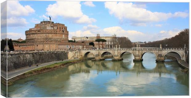 The Mausoleum of Hadrian, usually known as Castel  Canvas Print by M. J. Photography