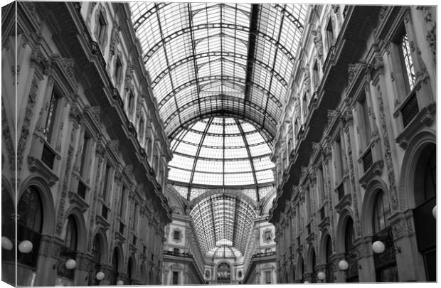 The Galleria Vittorio Emanuele II is Italy's oldes Canvas Print by M. J. Photography