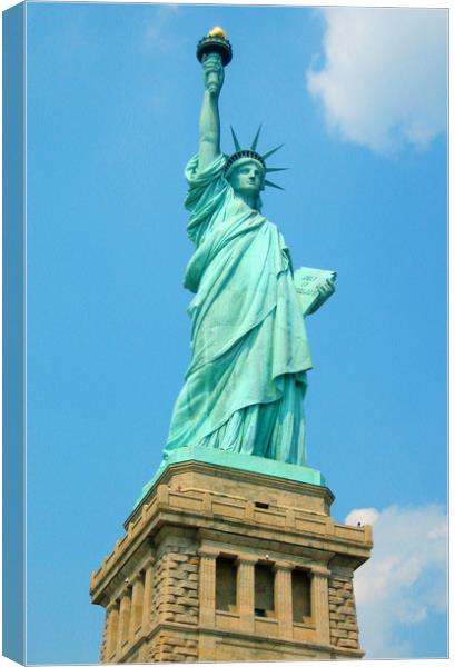 The Statue of Liberty - colossal neoclassical scul Canvas Print by M. J. Photography