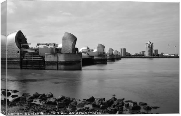 Thames Barrier Canvas Print by Linda Williams