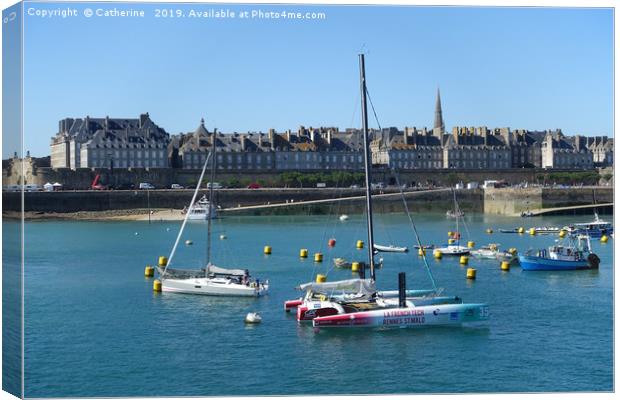 St Malo with lots of boat around Canvas Print by Rocklights 