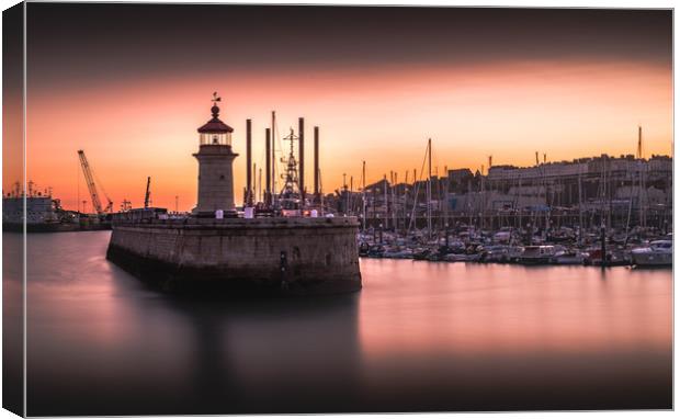 Ramsgate Lighthouse Sunset Canvas Print by Sam Bradley