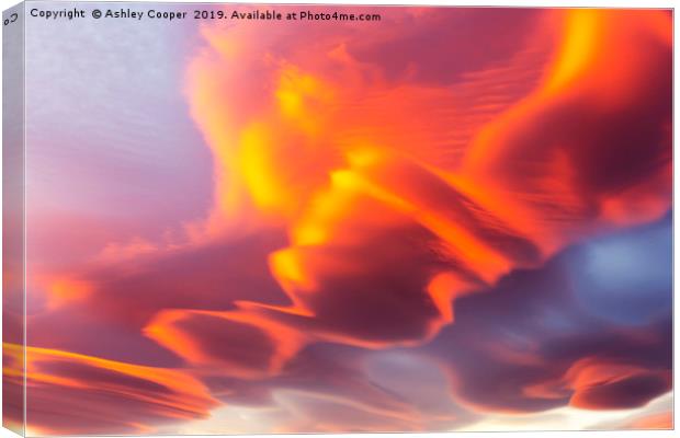 Dawn clouds Canvas Print by Ashley Cooper