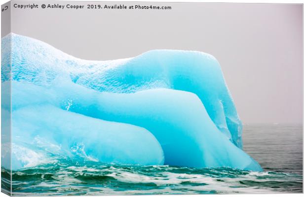 Blue Ice. Canvas Print by Ashley Cooper