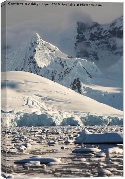 Antarctic spire. Canvas Print by Ashley Cooper