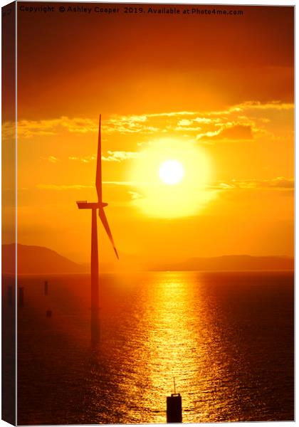 Offshore wind. Canvas Print by Ashley Cooper