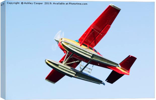 Float plane red. Canvas Print by Ashley Cooper