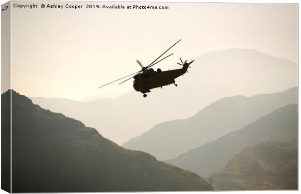 RAF sea king helicopter Canvas Print by Ashley Cooper