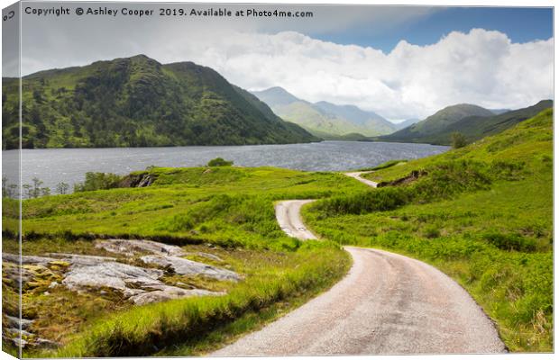 The long and winding road. Canvas Print by Ashley Cooper