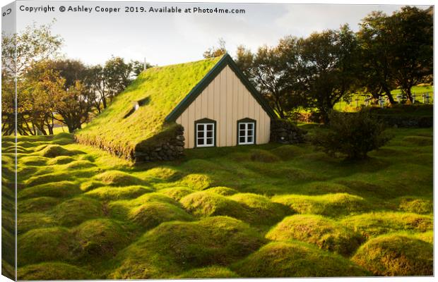 Green roofed church. Canvas Print by Ashley Cooper