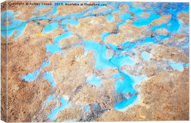 Blue geothermal. Canvas Print by Ashley Cooper