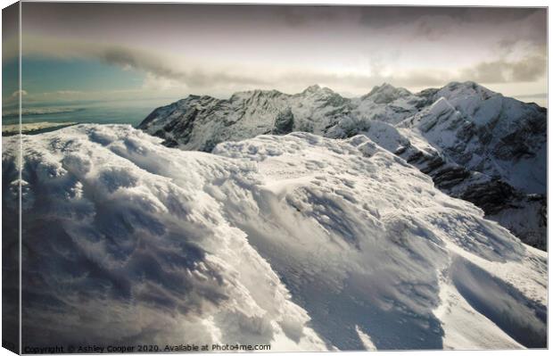Cuillin winter. Canvas Print by Ashley Cooper