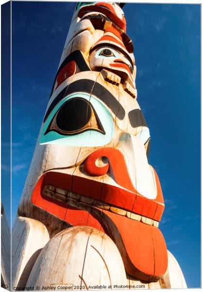 Totem pole Canvas Print by Ashley Cooper