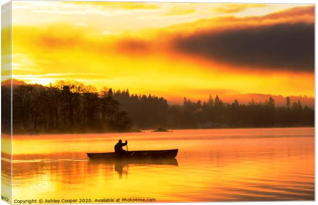 The paddler Canvas Print by Ashley Cooper