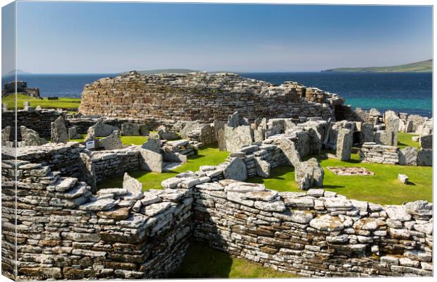 Broch of Gurness  Canvas Print by Ashley Cooper