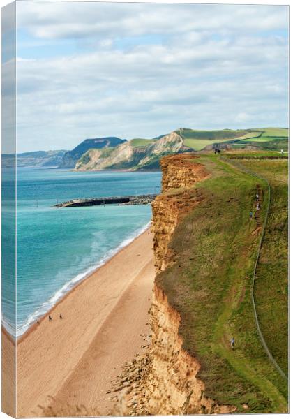 Dorset Coast UK, Freshwater Bay Canvas Print by Peter Smith