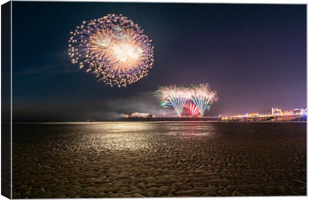 Firework's competition Canvas Print by gary telford