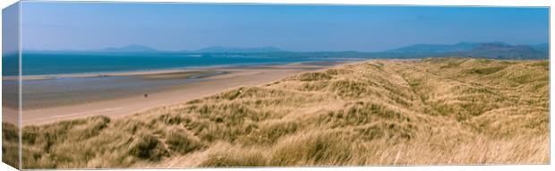 Harlech Beach and Dunes Panorama, Snowdonia Canvas Print by Ben Dale