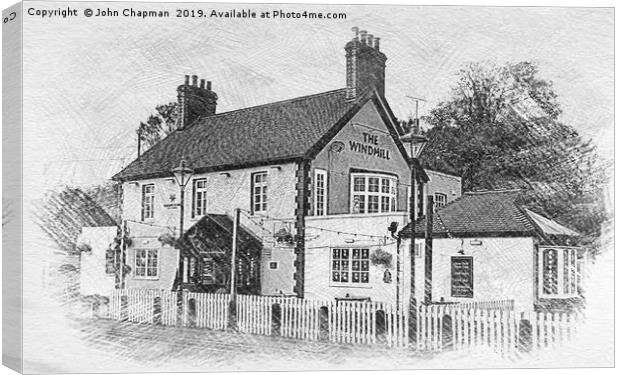 The Windmill Public House, Upminster, Essex Canvas Print by John Chapman