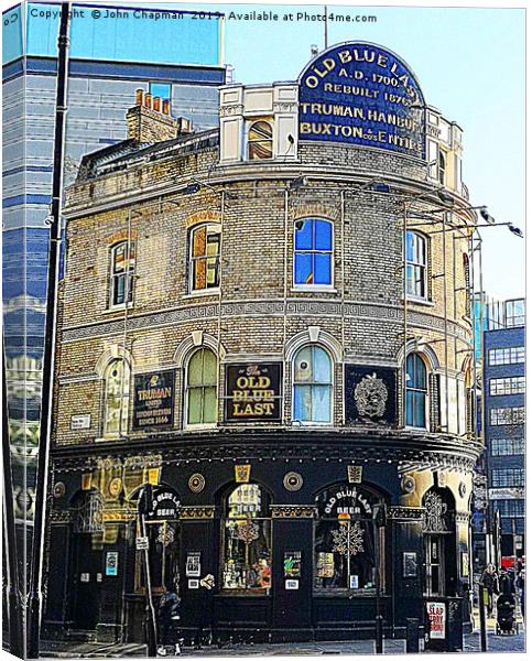 The Old Blue Last Public House, London  Canvas Print by John Chapman