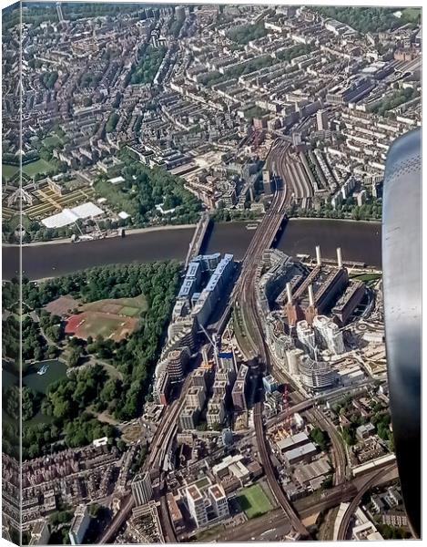Battersea from the air Canvas Print by Martin Smith