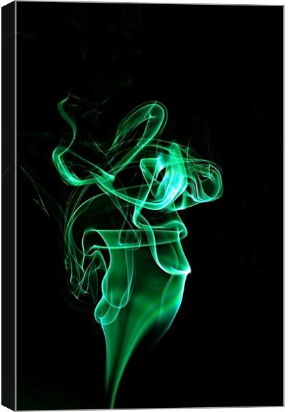 Abstract green smoke Canvas Print by Martin Smith