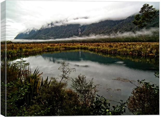 Mirror lake, New Zealand Canvas Print by Martin Smith