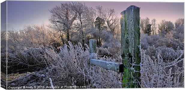 Felmersham in White Canvas Print by Andy Bennette