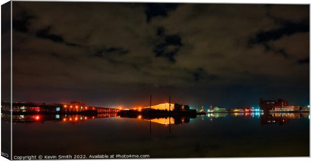 Birkenhead Docks Reflections Canvas Print by Kevin Smith