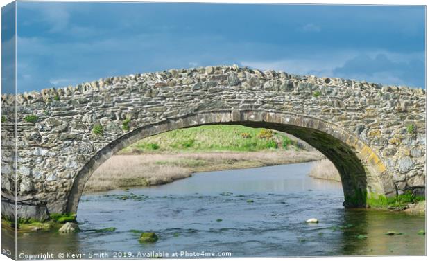 Pont Aberffraw Anglesey Canvas Print by Kevin Smith