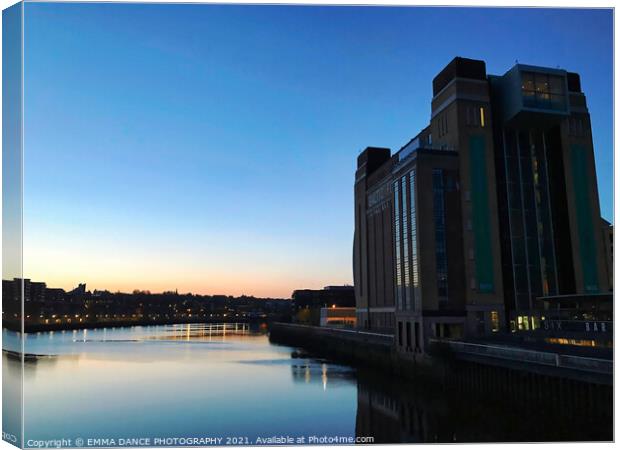 Sunrise at The Baltic Centre for Contemporary Art Canvas Print by EMMA DANCE PHOTOGRAPHY