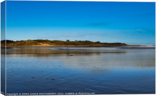 Embleton Beach, Northumberland Canvas Print by EMMA DANCE PHOTOGRAPHY