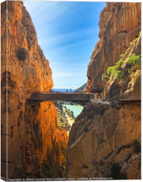 Caminito Del Rey, Spain Canvas Print by EMMA DANCE PHOTOGRAPHY