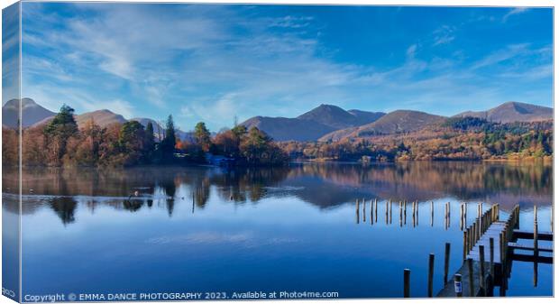 Autumn colours at Derwentwater Canvas Print by EMMA DANCE PHOTOGRAPHY