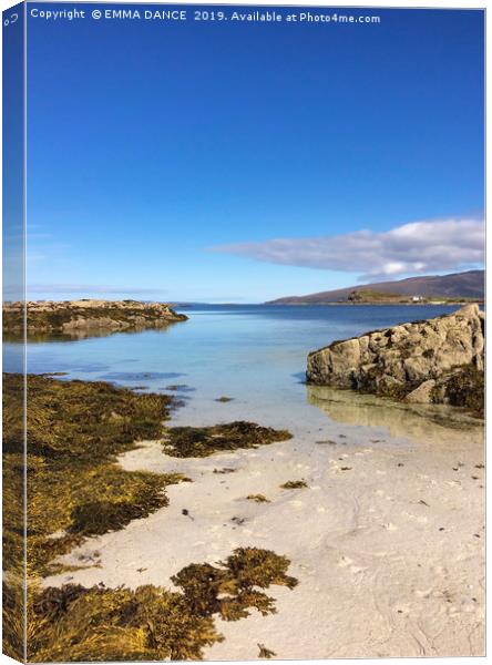 White Sands of Coral Beach, Applecross, Scotland Canvas Print by EMMA DANCE PHOTOGRAPHY