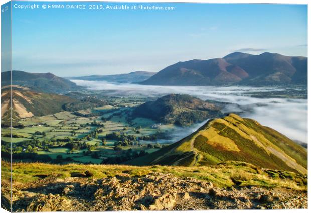 Early morning on Cat Bells, Lake District Canvas Print by EMMA DANCE PHOTOGRAPHY