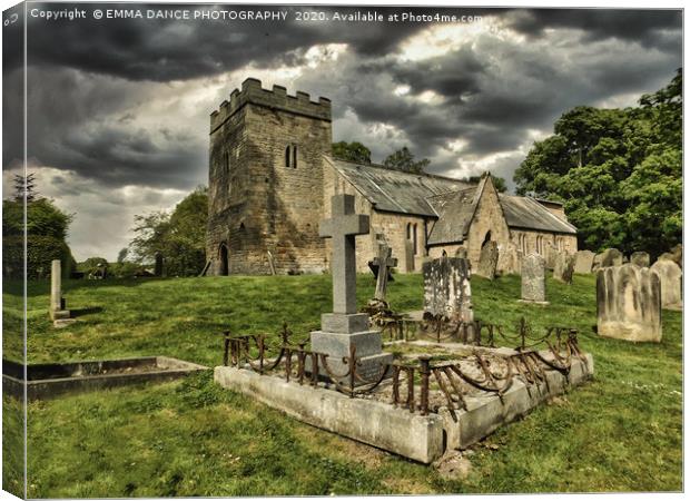 St Peter's Church, Bywell, Northumberland Canvas Print by EMMA DANCE PHOTOGRAPHY