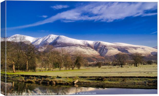 Winter on Skiddaw  Canvas Print by EMMA DANCE PHOTOGRAPHY