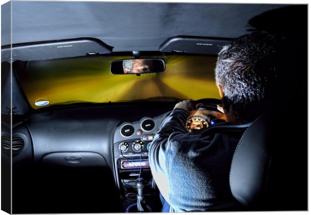 Night Driving Canvas Print by Ronnie Reffin