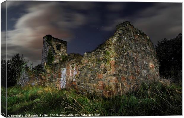 Toward Castle At Night Canvas Print by Ronnie Reffin