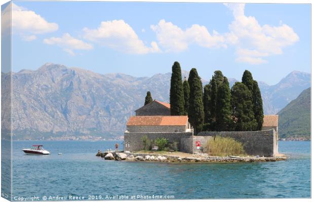 Ideallic house on island  Canvas Print by Andrew Reece