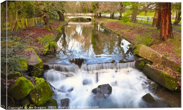 Roath Park Canvas Print by Jan Gregory