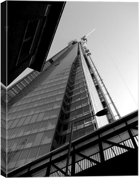 Looking Up At The Shard Canvas Print by Karen Martin
