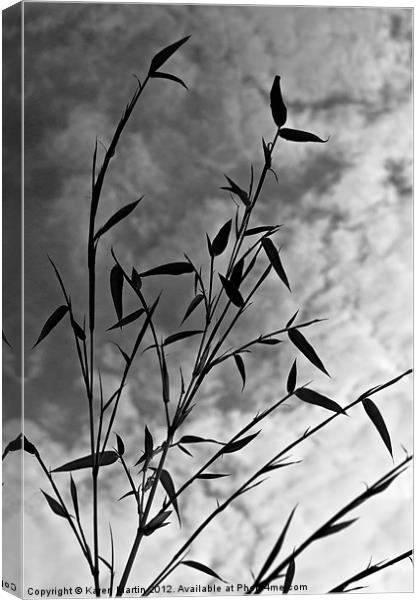 Bamboo Sky Canvas Print by Karen Martin