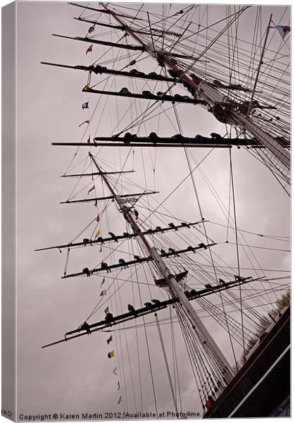 In The Rigging Canvas Print by Karen Martin