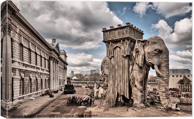 University of Greenwich and Elelephant Canvas Print by Karen Martin