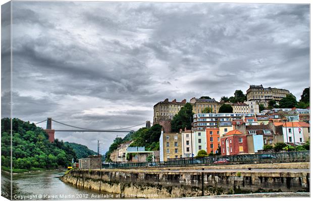 Bristol - Clifton Suspension Bridge Canvas Print by Karen Martin