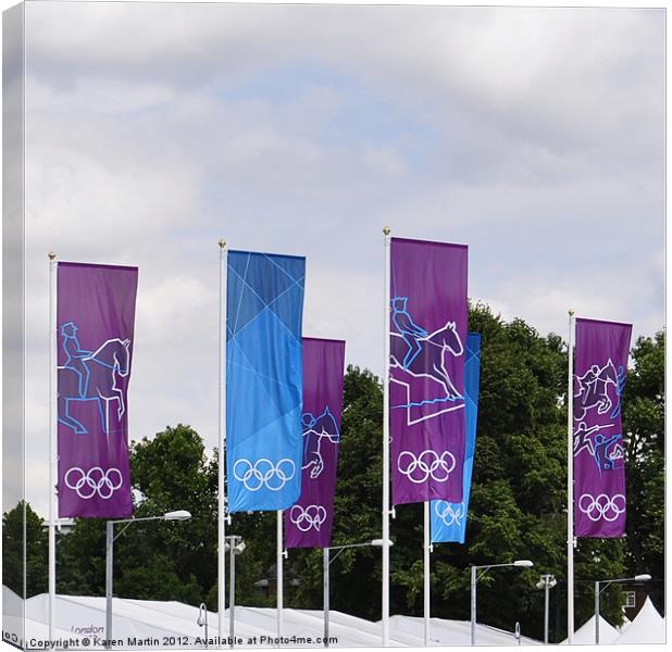 Eventing Banners Canvas Print by Karen Martin