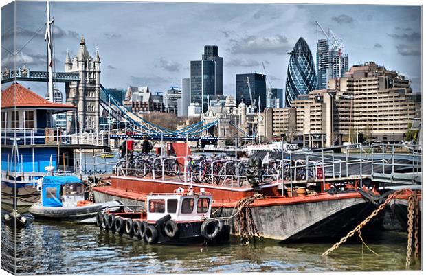River Thames and London Skyline Canvas Print by Karen Martin